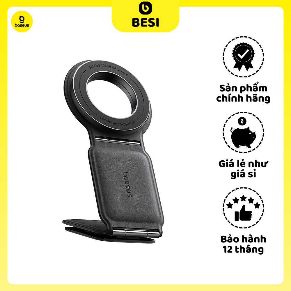 Đế Giữ Điện Thoại Nam Châm OS-Baseus PrimeTrip Series C02 Mega Magnetic Car Mount Stick-on