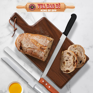 Dao cắt bánh mì, dụng cụ cắt bánh mì có răng cưa thép, cán nhựa chắc chắn đủ size, VUA BAO BI