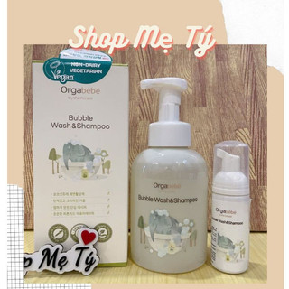  Sữa tắm gội Orgabebe 500ml - 50ml thảo mộc Organic cho bé từ sơ sinh 0M+ nội địa  Hàn quốc  Orgabébé  