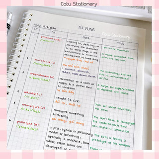 Sổ tay học từ vựng tiếng Anh Vocabulary IELTS TOEIC có chỗ viết ví dụ