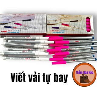 (Hộp 12 cây)Bút vẽ vải tự bay màu màu trắng, hồng viết trên giấy, da mọi chất liệu tự bay mực siêu tiện lợi