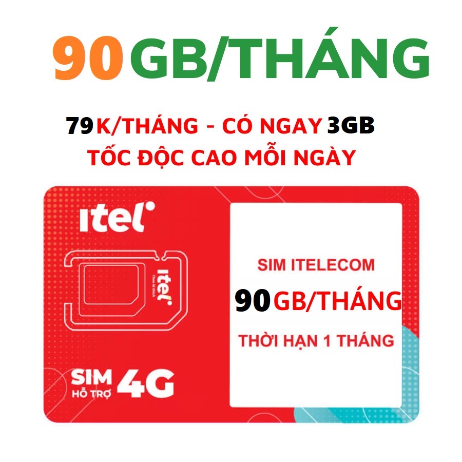 SIM ITELECOM VINA MAY NHIỀU ƯU ĐÃI 90GB MỖI THÁNG + 500P GỌI NỘI MẠNG KHÔNG GIỚI HẠN LẦN