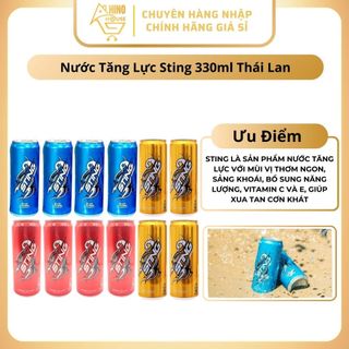 Nước Tăng Lực Sting 330ml Thái Lan Hương Vị Thơm Ngon Không Ngọt Gắt - Hinohouse