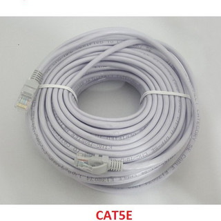 Cáp mạng 40m CAT5E đúc 2 đầu liền dây Màu Trắng/màu xanh