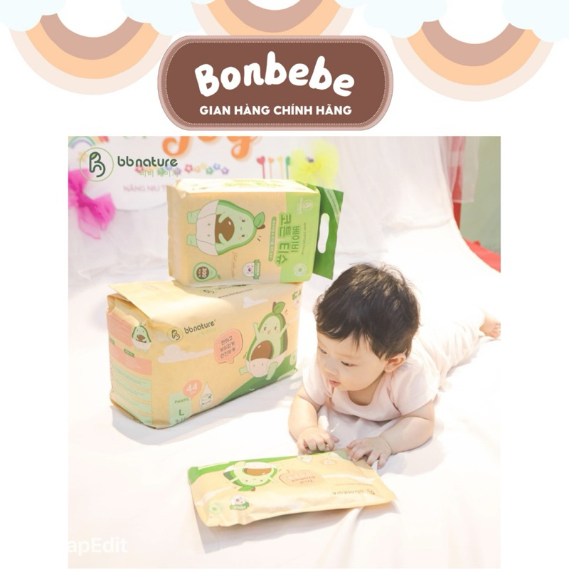 Combo 2 Miếng Bỉm Dùng Thử Quần/ Dán BB NATURE Hàn Quốc Mềm Mỏng Cho Bé Đủ Size Từ Newborn Đến 4XL