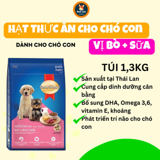 Thức ăn hạt cho chó con Smartheart Túi 1,3kg
