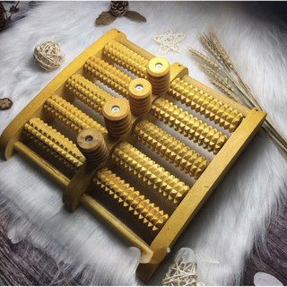 Bàn lăn chân gỗ , Massage chân gỗ tự nhiên giảm đau mỏi, lưu thông máu huyệt đạo chân giúp ngủ ngon