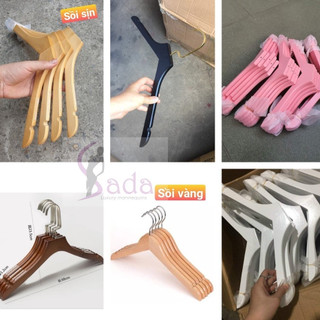 Combo 10 cái móc gỗ quần áo dài 38cm người lớn đủ màu FREE SHIP RẺ sang trọng - sada shop