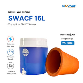 Bình lọc nước uống trực tiếp SWACF 16L | CWF Nano bạc, giữ khoáng thiết yếu - Công nghệ Mỹ