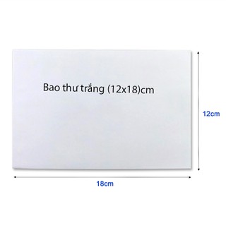 [MUA SỈ GIẢM 10%] Bao thư, bì thư trắng (12x18)cm, {100cái}