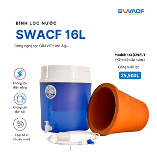 Bình lọc nước uống trực tiếp SWACF 16L | CWFLT Nano bạc, giữ khoáng thiết yếu - Công nghệ Mỹ