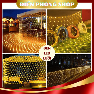 Đèn led lưới chống nước ,đèn lưới mắt cáo 1.5mx1.5m 2mx2m 3mx2m trang trí ngoài trời cho giánh sinh, tiệc, lễ tết