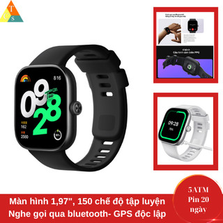 Vòng tay/Đồng hồ thông minh xiaomi Redmi Watch 4 thông minh Amoled 1.97 inch, Gps độc lập ( Quốc Tế)