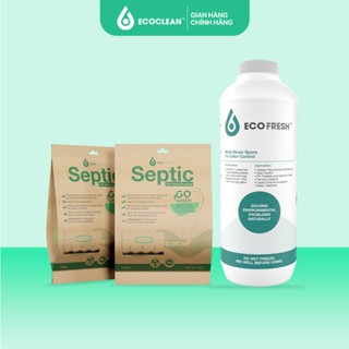 Combo Khử Mùi EcoFresh và 2 túi EcoClean Septic - KPT CHEM - Giúp Xử Lý Mùi Hiệu Quả