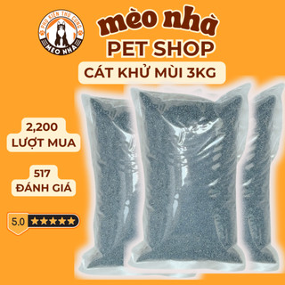 Hạt khử mùi cát vệ sinh cho mèo combo 3 tui 1kg