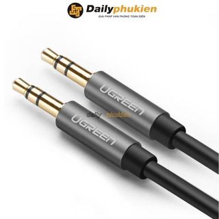 Cáp loa 2 đầu jack 3.5mm dài 5m mạ vàng chính hãng ugreen, dây loa 5m