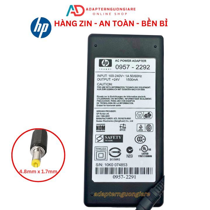 Adapter HP Scanjet Pro 3000 S2 24V Connector 4.8mm * 1.7mm