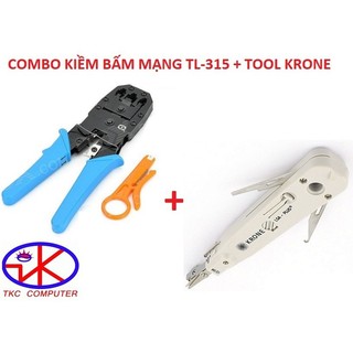 COMBO KIỀM BẤM CÁP MẠNG TL-315 + TOOL NHẤN MẠNG KRONE