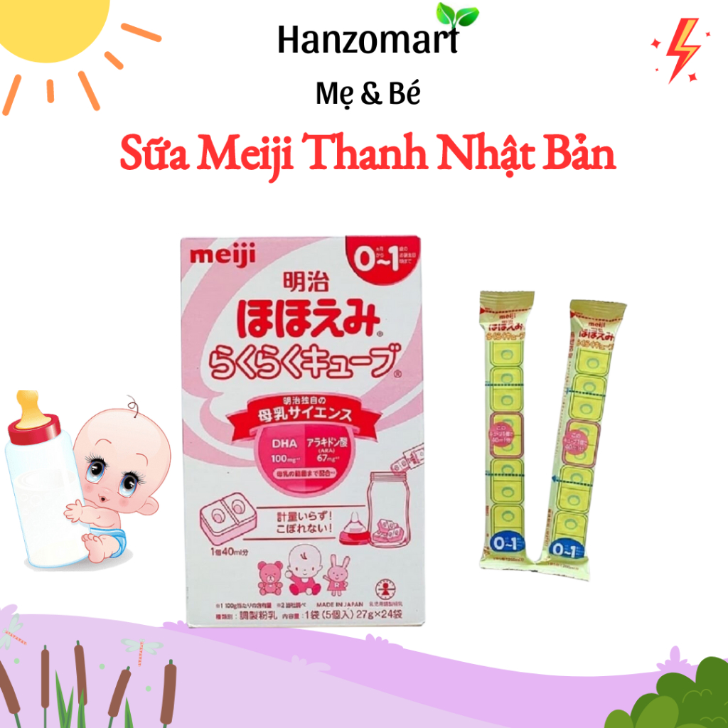 Sữa Meiji thanh Nhật Bản cho bé - thanh