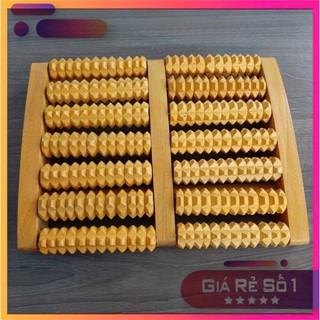 Bàn lăn chân gỗ mẫu mới 2026 cải tiến, dụng cụ massage 7 thanh lăn bấm huyệt thư giãn cải thiện giấc ngủ (M3)
