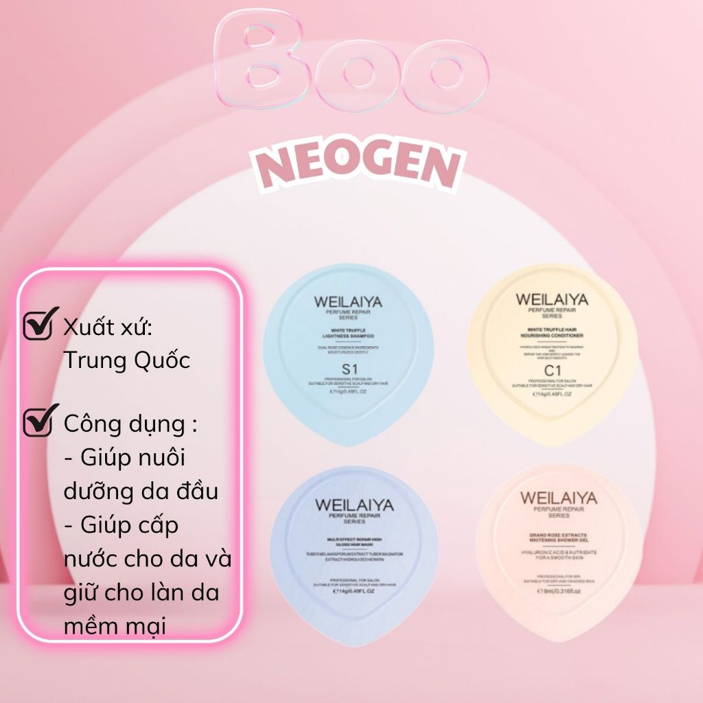 [ MINI SIZE ] Dầu hấp, Gội Xả Nấm Trufle & Sữa Tắm Welaiya