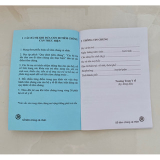 Combo 50c sổ tiêm chủng cá nhân