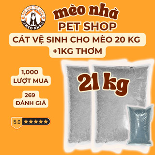 Cát vệ sinh cho mèo - combo 2 túi cát 10kg và 1 túi cát khử mùi 1kg
