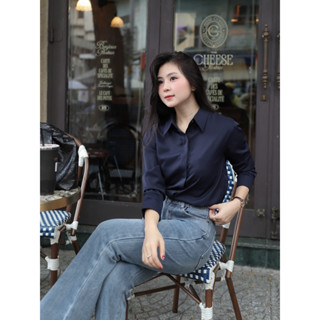  LIN CLOSET  SM35  Áo Sơ mi dài tay lụa mango cao cấp Lin Closet - HÀNG MỚI 