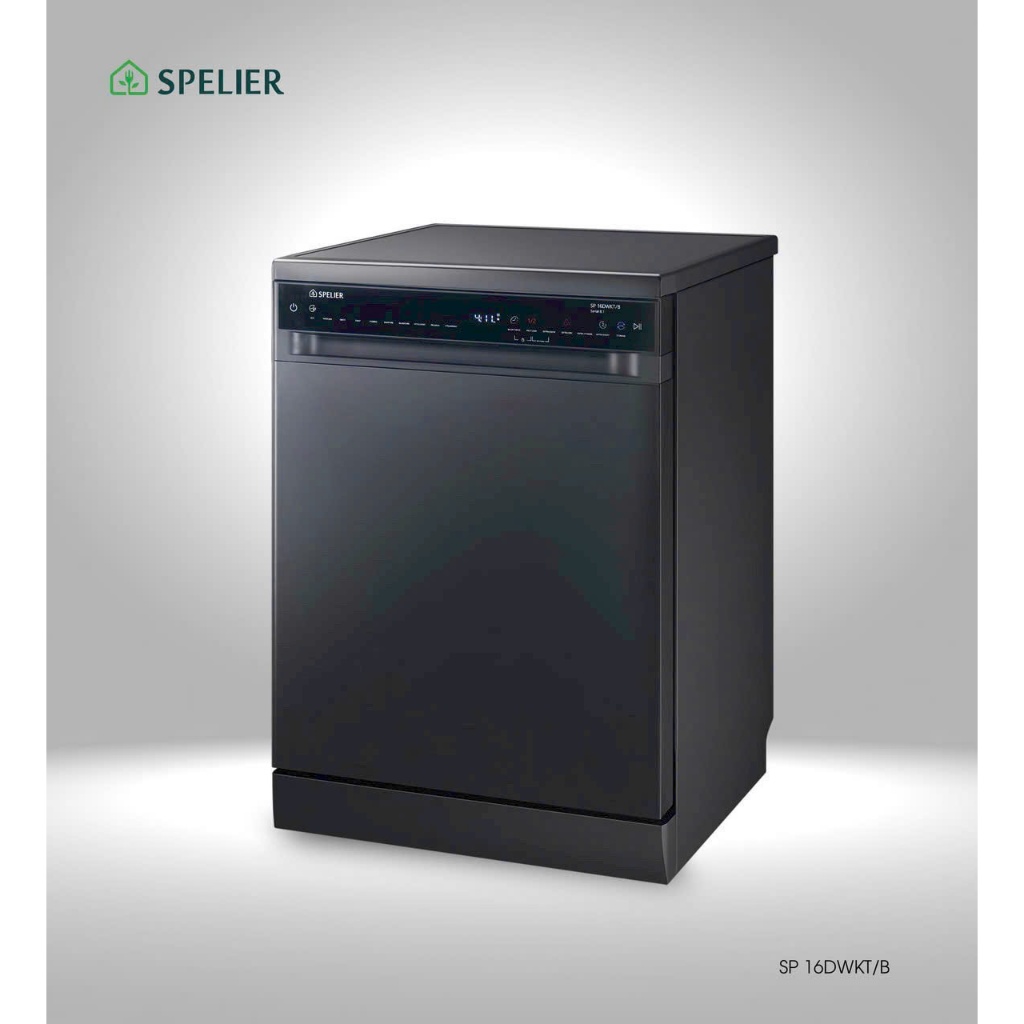 Máy rửa bát Spelier SP-16 DWKT/B Seri 8.1 -  AI Rửa thông minh, Nhập khẩu Đức, BH 3 năm, Diệt khuẩn UV, Hàng chính hãng