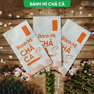 Túi giấy đựng bánh mì chả cá - 1000 túi 13x24 - in trang trí đẹp