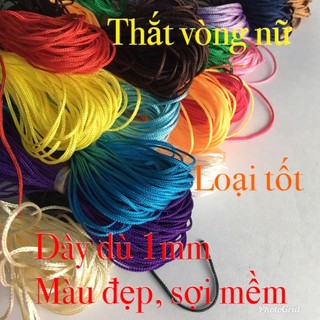 🍀🌺 (Có hướng dẫn đan) Dây dù size 1mm dẹp 2 mép đan thắt vòng tay loại tốt chỉ đỏ