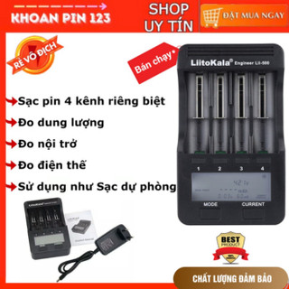 Sạc Pin Liitokala Lii-500 18650/26650 sạc thông minh đo nội trở và dung lượng pin