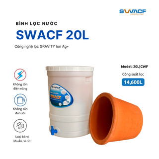 Bình lọc nước uống trực tiếp SWACF 20L | CWF, giữ khoáng thiết yếu - Công nghệ Mỹ