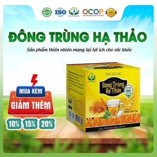 Trà Đông Trùng Hạ Thảo hộp 30 Túi Lọc x 3Gram Siêu Thị Thiên Nhiên