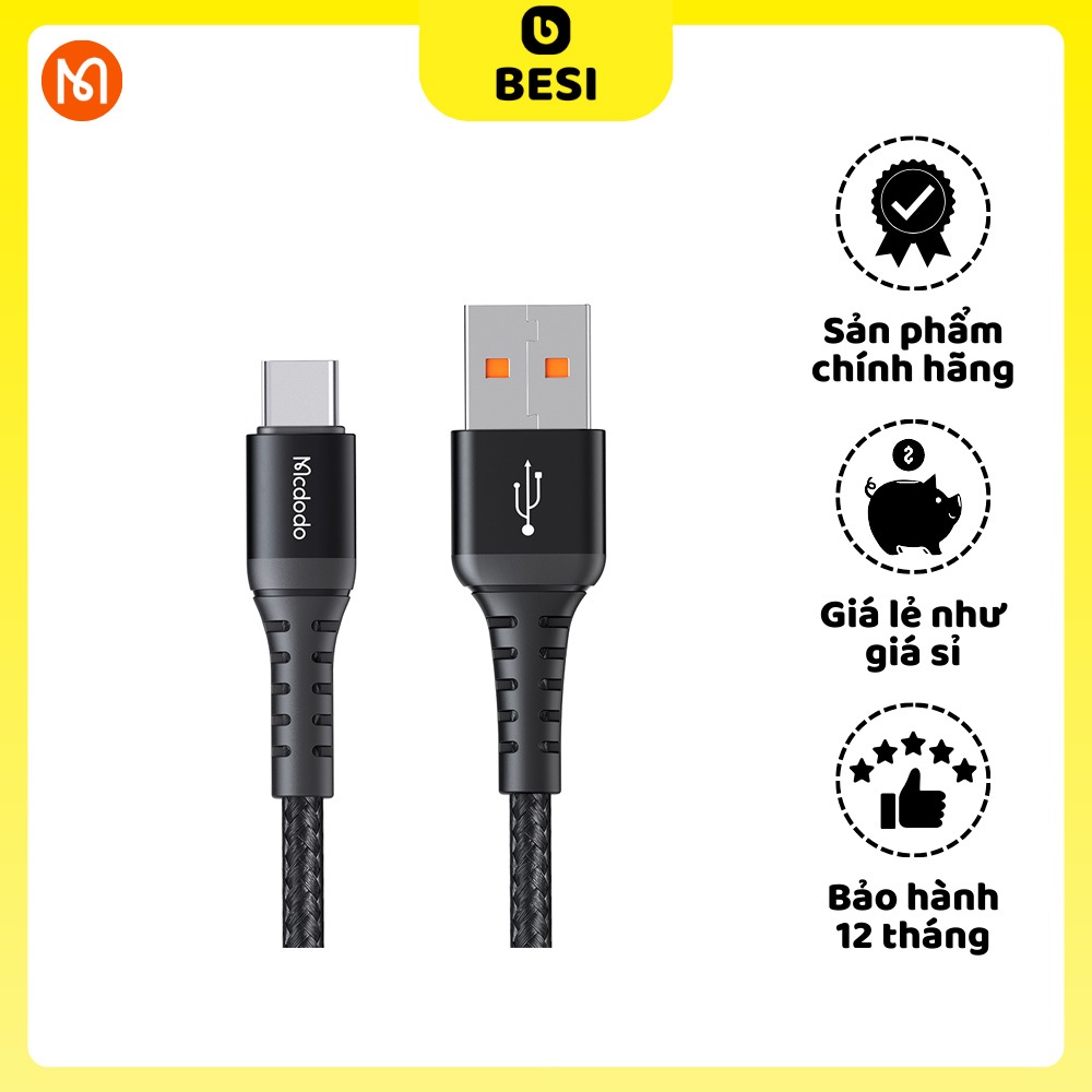 Cáp Sạc Nhanh Mcdodo Buy Now Series Data Cable USB to Type-C 3A