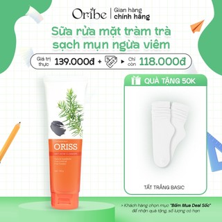 Sữa Rửa Mặt Ngừa Mụn Oriss Dưỡng Ảm Tẩy Tế Bào Chết Thu Nhỏ Lỗ Chân Lông 100g