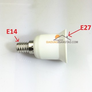 Đầu chuyển đổi đui xoáy từ E14 sang E27