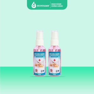 Dung Dịch Khử Trùng Nhanh Decon Hand - KPT CHEM - Combo 2 Chai 60ml - Không Gây Khô Da