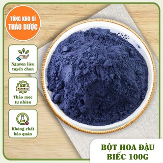 Bột hoa đậu biếc nguyên chất 100g (Bột đắp mặt dưỡng da thiên nhiên, mask dẻo)