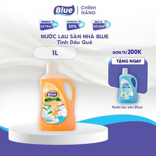 Nước Lau Sàn Blue Hàn Quốc chai 1L Hương Cam Quế - Khử Mùi - Diệt Khuẩn - Đuổi muỗi