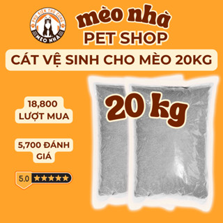 Combo Cát vệ sinh cho Mèo 20kg hàng việt nam 100% hạt nhỏ thơm dịu thích hợp cho Munchkin, Scottish, hamster, thỏ