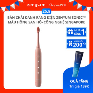 Bàn Chải Điện Zenyum Sonic Màu Hồng San Hô - Công Nghệ Singapore