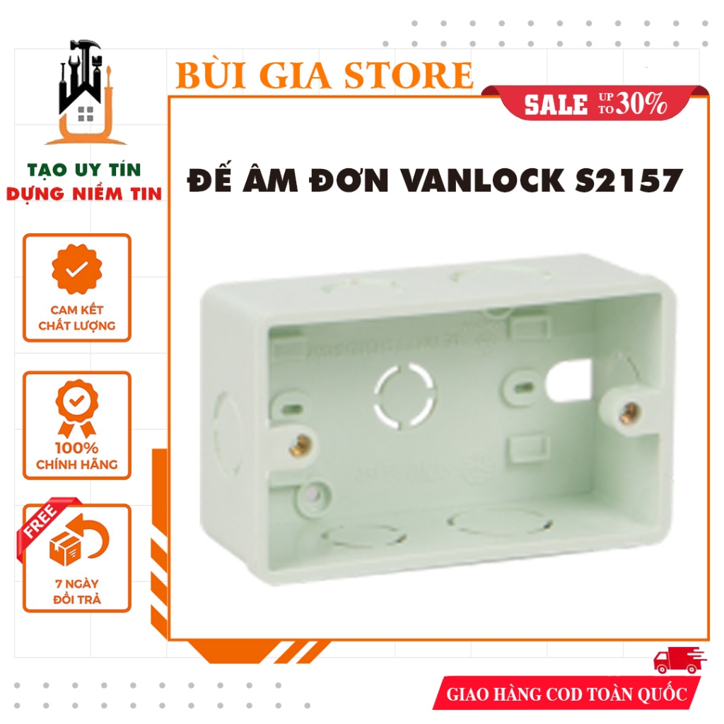 Đế âm đơn chống cháy Vanlock S2157