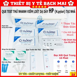 Que test thử nhanh vi khuẩn hp fastep của mỹ - test thử dạ dày hp h.pylori