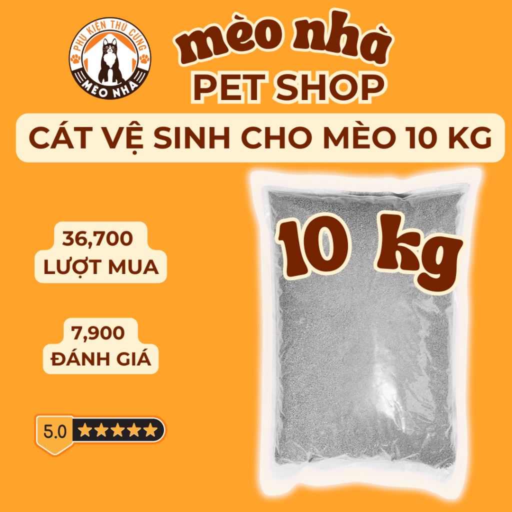 Cát Vệ Sinh Cho Mèo 10kg hàng việt nam 100% hạt nhỏ thơm dịu thích hợp cho Munchkin, Scottish, hamster, thỏ