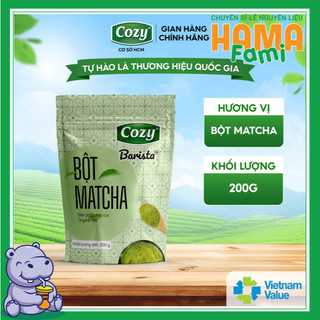  Bột trà xanh Matcha COZY BARISTA nguyên chất organnic túi 200gr 