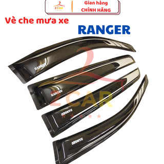 Vè Che Mưa Xe Ranger 2014 - 2021, 2022, 2023,2024 - Vè 2 màu nhựa đen pha trắng