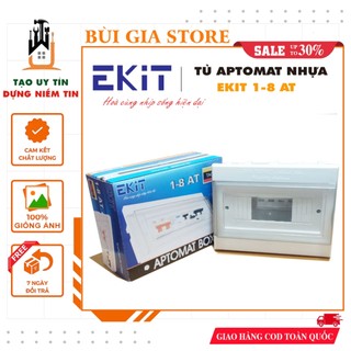 Tủ aptomat âm tường Ekit 1-8 AT | Tủ điện Ekit