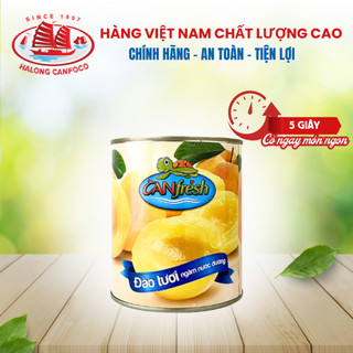 Đào Tươi Ngâm Nước Đường CANfresh 820g - Đồ Hộp Hạ Long