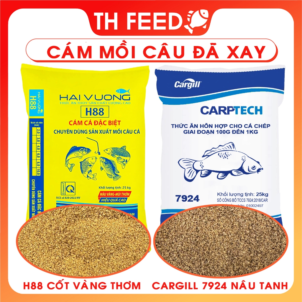    ĐÃ XAY   5kg Mồi câu cám cá Cargill 7924 H88 D-970  cá chép cá trắm cá trôi cá rô phi cá giống... 